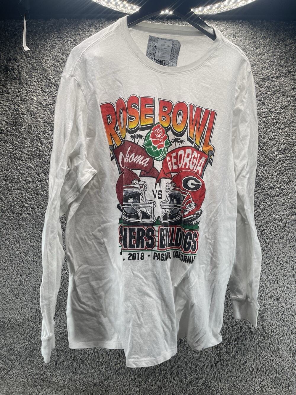 Rose Bowl 2018 Shirt Oklahoma Georgia Bulldogs Pasada California XL White
